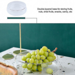 Creative Glass Nuts And Dry Fruits Storage Box Container Double Layer Candy Storage Box With Wooden Creative Glass Nuts And Dry Fruits Storage Box Container Double Layer Candy Storage Box With Wooden
