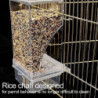 Splash Proof Automatic Bird Feeder Bird Cage Accessories Food Container For Parakeets Canaries Cockatiels Finches