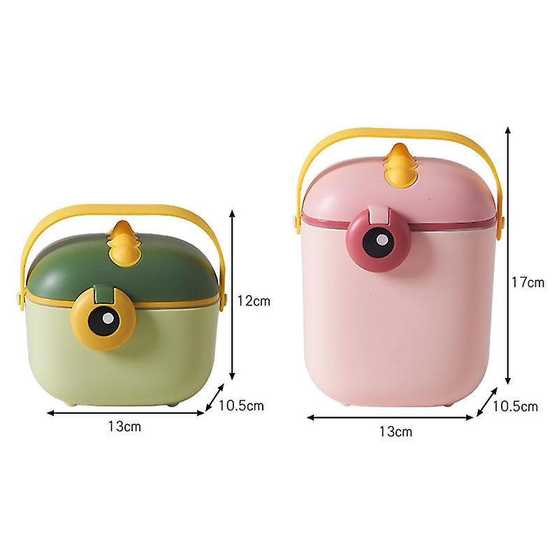 Cute Dinosaur Baby Formula Dispenser Portable Milk Powder Dispenser Container Storage Box (BPA-Free,