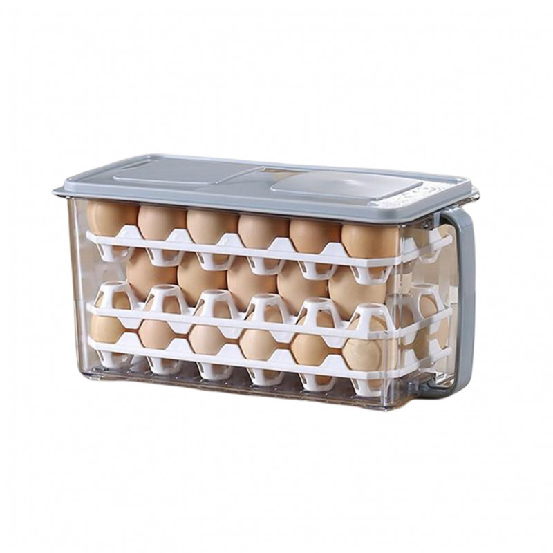 Protection complète Boîte de stockage d’oeufs Conteneur d’oeufs de grande capacité pour accessoires ménagers