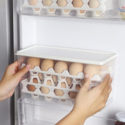 Protection complète Boîte de stockage d’oeufs Conteneur d’oeufs de grande capacité pour accessoires ménagers Protection complète Boîte de stockage d’oeufs Conteneur d’oeufs de grande capacité pour accessoires ménagers