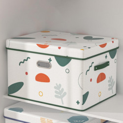 Vêtements pliables Organiser Boîte avec couvercle rabattable Boîte de rangement pour couvertures Vêtements Coudettes Vêtements pliables Organiser Boîte avec couvercle rabattable Boîte de rangement pour couvertures Vêtements Coudettes