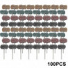 100 Pcs-set Scouring Pad Brush Nylon Abrasive Brush Fiber Grinding Sanding Head Buffing Polishing Wheel