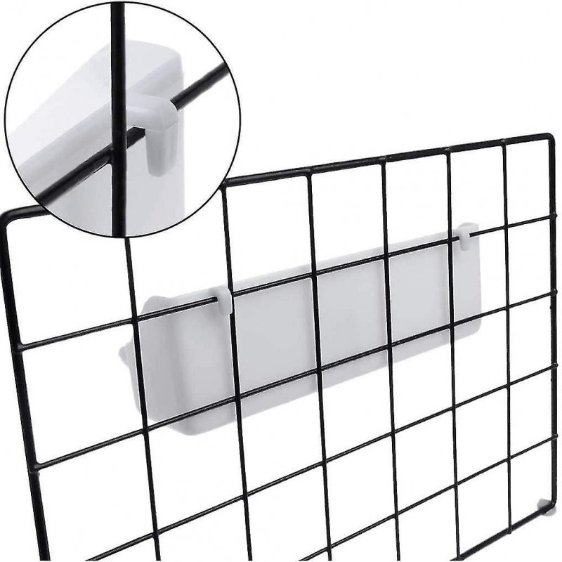 White Bird Food Bowl, 2 Pieces Plastic Bird Food Bowl, Bird Cage Food Bowl with Compartment for Parrot, Canary, Sparrow