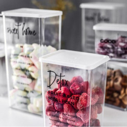 Boîte de rangement avec couvercle en plastique transparent frais gardant air-hermétique boîte de stockage pot pour [...]