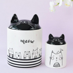 Cute Cat Urns With Ears Sealed, Moisture-proof, Ceramic Material, Pet Supplies, Funeral Memorial, M-260 Ml L-120ml [...]