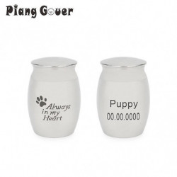 Personalized Custom Name Date Stainless Steel Mini Pet Urn Dog Cat Keepsake Container Jar Pet Memorial Ashes [...]