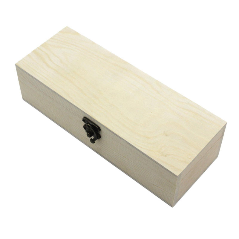 Wooden Tea Storage Box Metal Closure Container For Countertop Cabinet Snacks