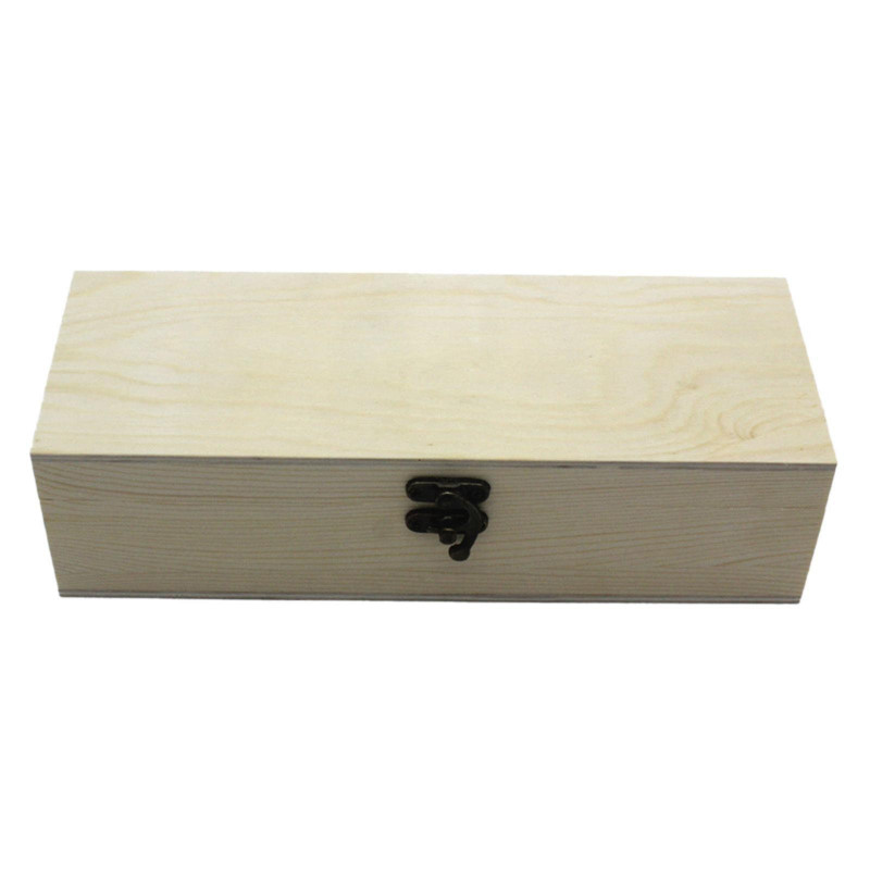 Wooden Tea Storage Box Metal Closure Container For Countertop Cabinet Snacks
