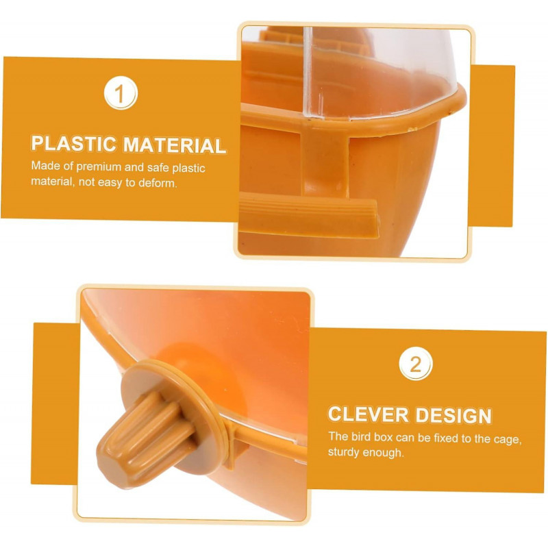 2pcs Bird Food Box Bird Supplies For Budgies Parakeet Cups Parakeet Food Container Cage Hanging Food Feeder Bird [...]