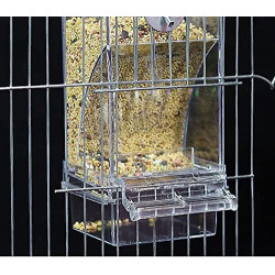 Mangeoire à oiseaux automatique, mangeoire à oiseaux sans gâchis, mangeoire à cage à oiseaux Accessoires de cage à [...]