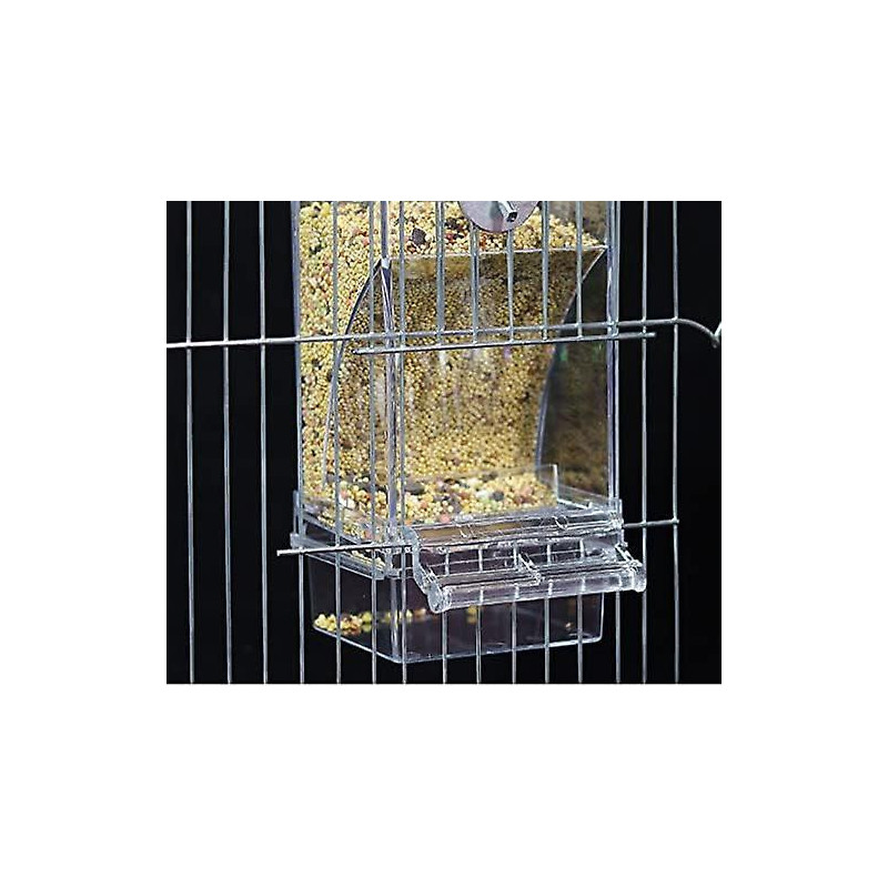 Mangeoire à oiseaux automatique, mangeoire à oiseaux sans gâchis, mangeoire à cage à oiseaux Accessoires de cage à [...]