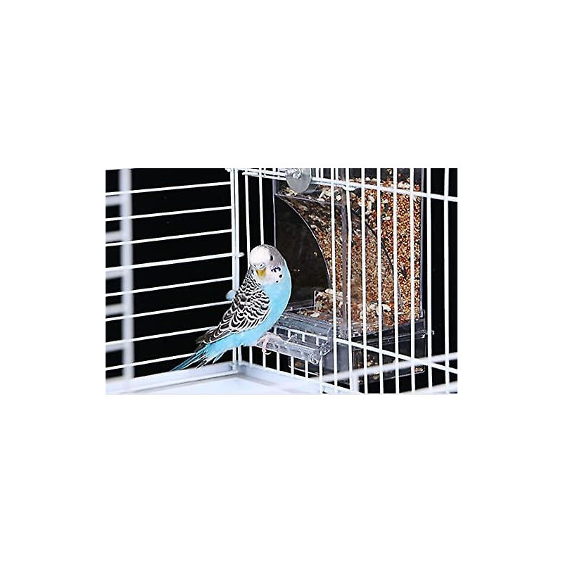 Mangeoire à oiseaux automatique, mangeoire à oiseaux sans gâchis, mangeoire à cage à oiseaux Accessoires de cage à [...]