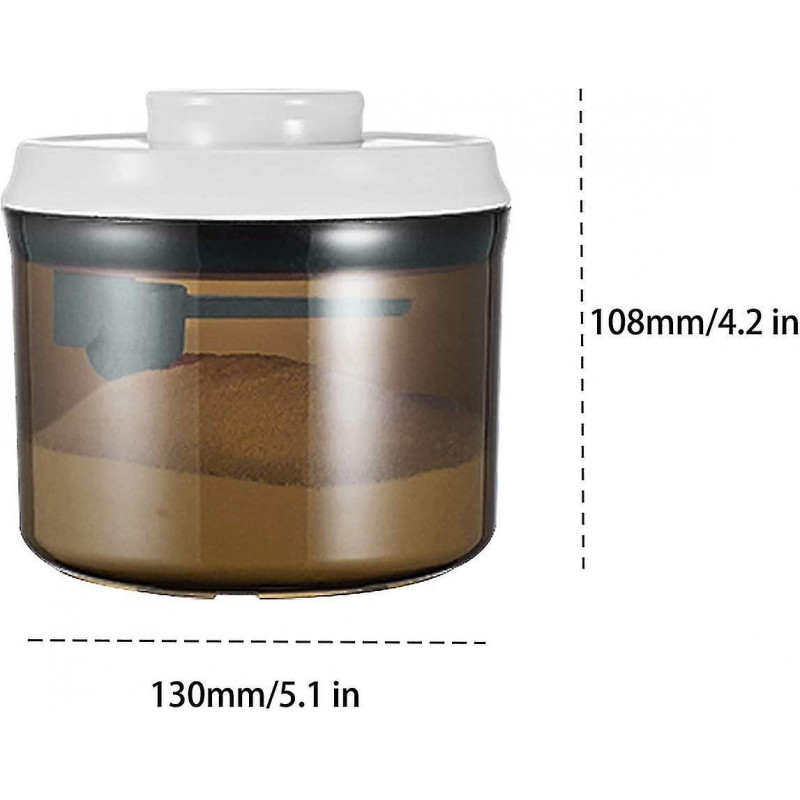 New Travel Recipe Dispenser, Portable Milk Powder Dispenser Container, Mechanical Silicone Sealed Jar