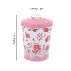 European Style Storage Bucket With Lid Candy Storage Bucket Snack Bucket Tinplate Box(3L) European Style Storage Bucket With Lid Candy Storage Bucket Snack Bucket Tinplate Box(3L)