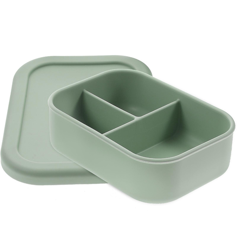 Portable Food Container Fresh Keeping Sealed Box Rectangular Storage Box Practical Storage Box(720ml) Light Green