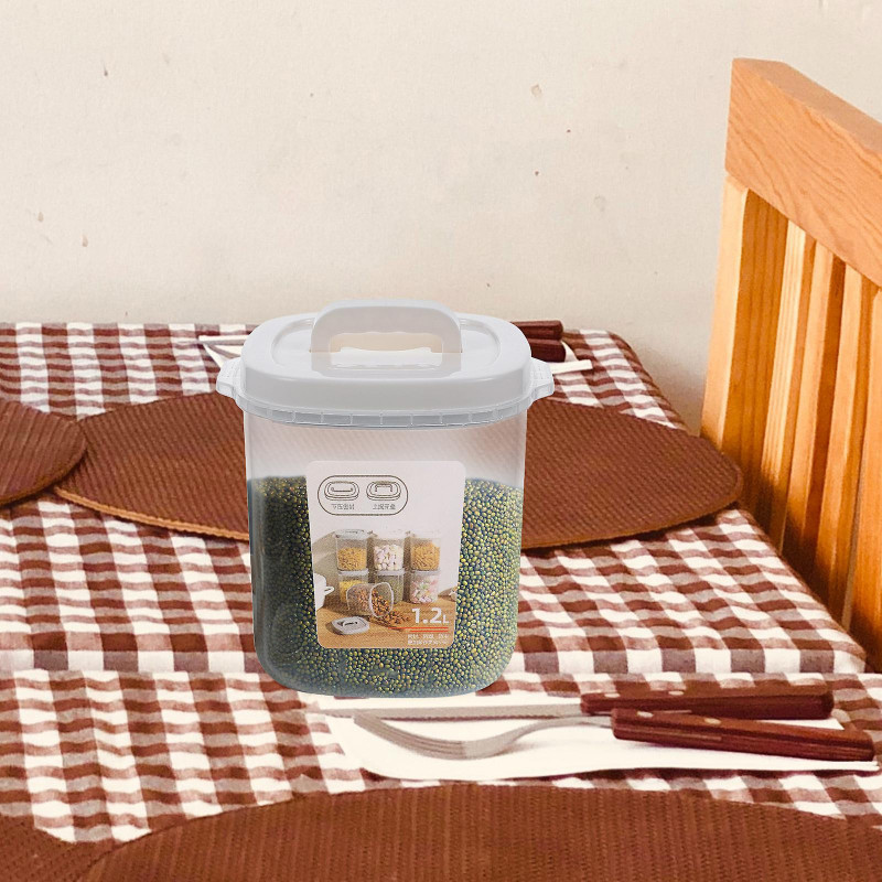 Food Container Grain Storage Bucket Multi-grid Rice Dispenser Reusable Plastic Flour Container