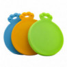 3pcs Durable Pet Can Covers Silicone Pet Food Can Cover (Orange, Blue, Green)