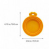 3pcs Durable Pet Can Covers Silicone Pet Food Can Cover (Orange, Blue, Green)