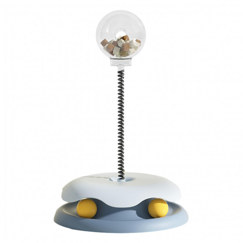 Cat Spring Teaser With Transparent Food Storage Ball Durable Bite Resistant Cat Toy Pet Cat Supplies