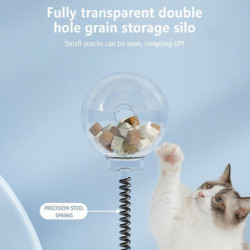 Cat Spring Teaser With Transparent Food Storage Ball Durable Bite Resistant Cat Toy Pet Cat Supplies Cat Spring Teaser With Transparent Food Storage Ball Durable Bite Resistant Cat Toy Pet Cat Supplies