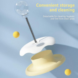 Cat Spring Teaser With Transparent Food Storage Ball Durable Bite Resistant Cat Toy Pet Cat Supplies Cat Spring Teaser With Transparent Food Storage Ball Durable Bite Resistant Cat Toy Pet Cat Supplies