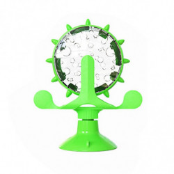 Pet Feeder Leak Food Cat Dog Toys Interactive Windmill Spinning Toy for Small Dogs Funny Rotating Turntable Slow (D-V2)