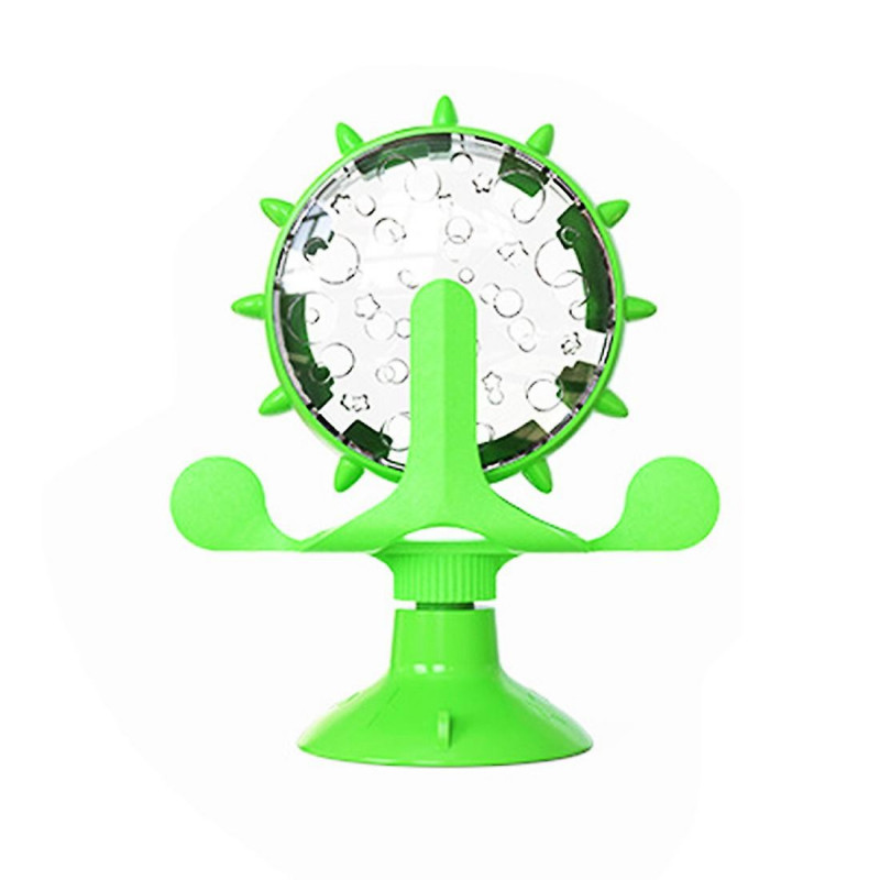 Pet Feeder Leak Food Cat Dog Toys Interactive Windmill Spinning Toy for Small Dogs Funny Rotating Turntable Slow (D-V2)