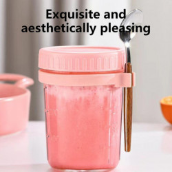 Pots d’avoine du jour au lendemain avec couvercles et cuillères Bouteilles en verre de 10 oz Contenants Contenants [...]