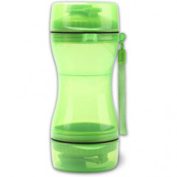 2pc Portable Dog Water Bottle Dog Travel Water Food Bottle330ml Water+280ml Food Leakproof Outdoor Drinking Cup [...]