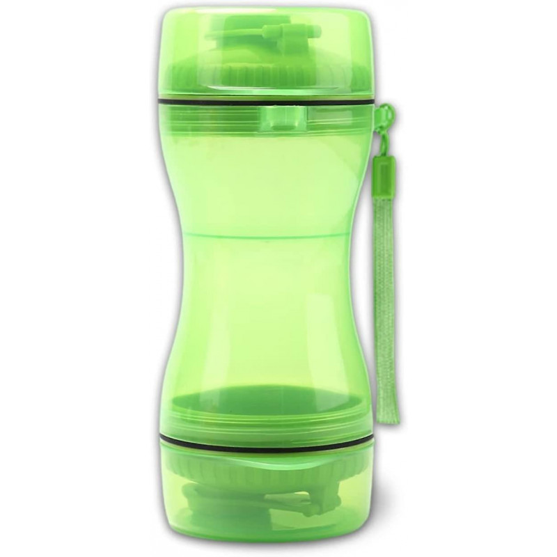 2pc Portable Dog Water Bottle Dog Travel Water Food Bottle330ml Water+280ml Food Leakproof Outdoor Drinking Cup [...]