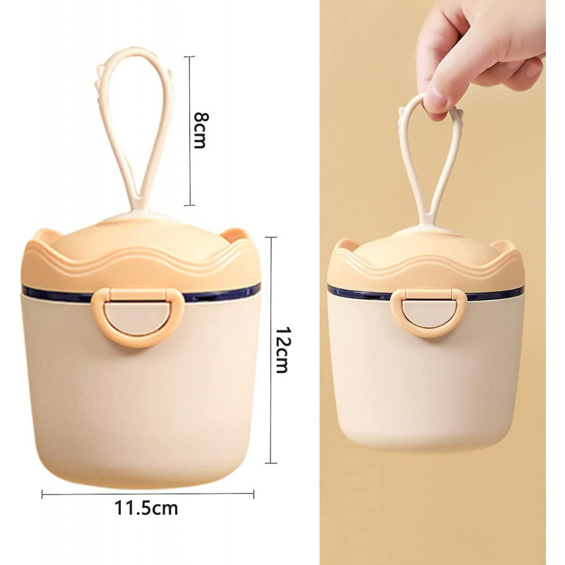 Infant portable milk powder box container, moisture-proof milk powder storage tank green(4-D-1)