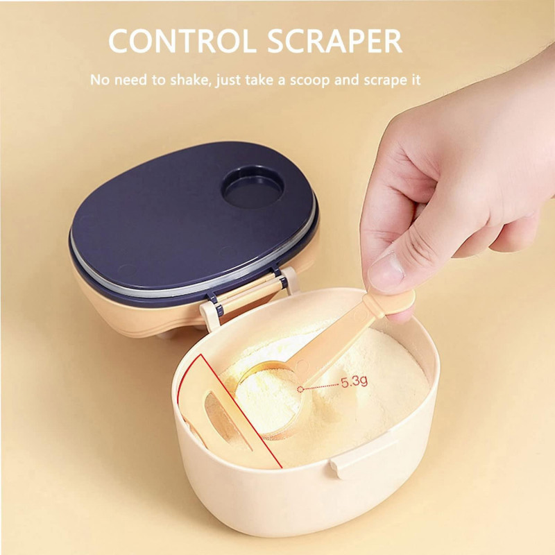 Infant portable milk powder box container, moisture-proof milk powder storage tank green(4-D-1)