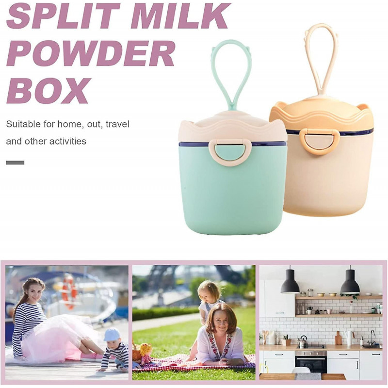 Infant portable milk powder box container, moisture-proof milk powder storage tank green(4-D-1)