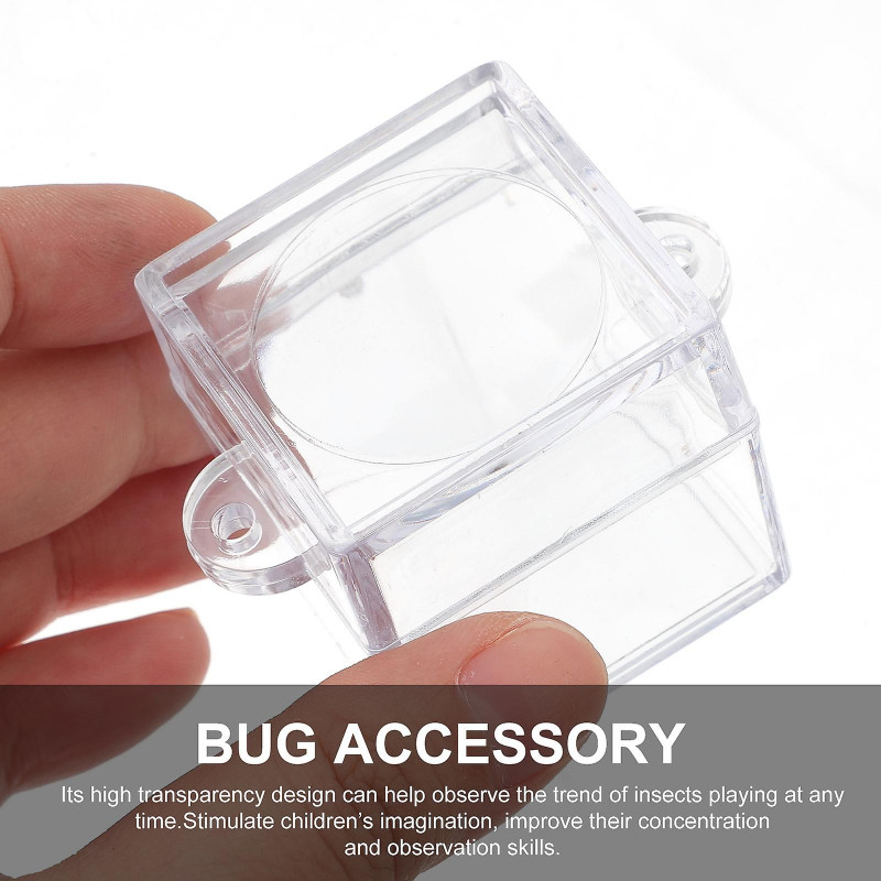 10 Pcs Clear Container Kid Toys Small Cages Magnifier Container Household Magnifying Jar Viewer