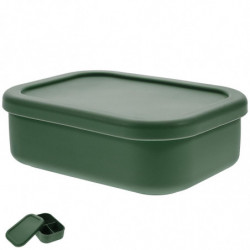 Portable Food Container Fresh Keeping Sealed Box Rectangular Storage Box Practical Storage Box(720ml) Green