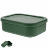Portable Food Container Fresh Keeping Sealed Box Rectangular Storage Box Practical Storage Box(720ml) Green