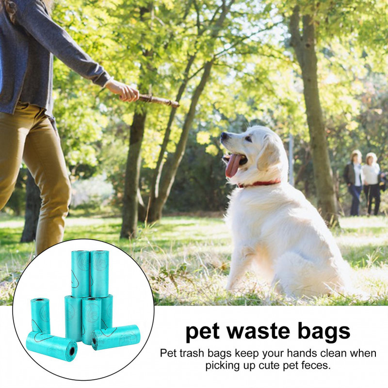 10Pcs Pet Waste Bag Tear-resistant Dog Poop Bags Leak-proof Biodegradable Pet Trash Bags for Home Outdoor Travel