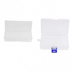 2 Pieces Pp Transparent With Lid Storage Box Collection Container 2 Pieces Pp Transparent With Lid Storage Box Collection Container