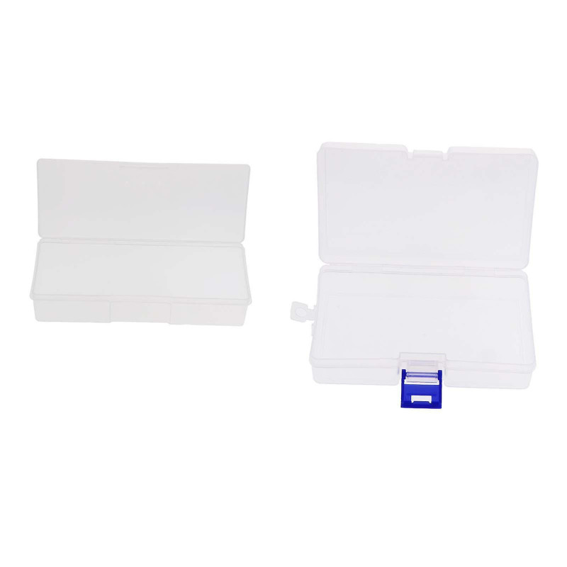 2 Pieces Pp Transparent With Lid Storage Box Collection Container