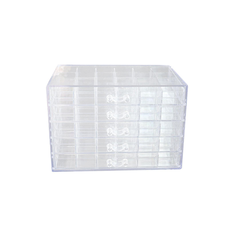 Boîte de rangement en plastique transparent Conteneur multifonction étanche à la poussière pour salle de bain 5 pneus