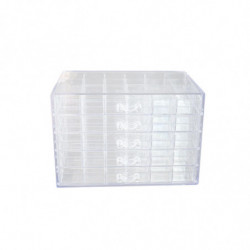 Boîte de rangement en plastique transparent Conteneur multifonction étanche à la poussière pour salle de bain 5 pneus Boîte de rangement en plastique transparent Conteneur multifonction étanche à la poussière pour salle de bain 5 pneus