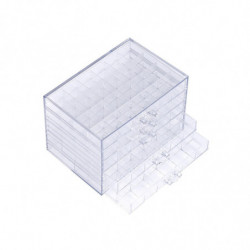 Boîte de rangement en plastique transparent Conteneur multifonction étanche à la poussière pour salle de bain 5 pneus Boîte de rangement en plastique transparent Conteneur multifonction étanche à la poussière pour salle de bain 5 pneus