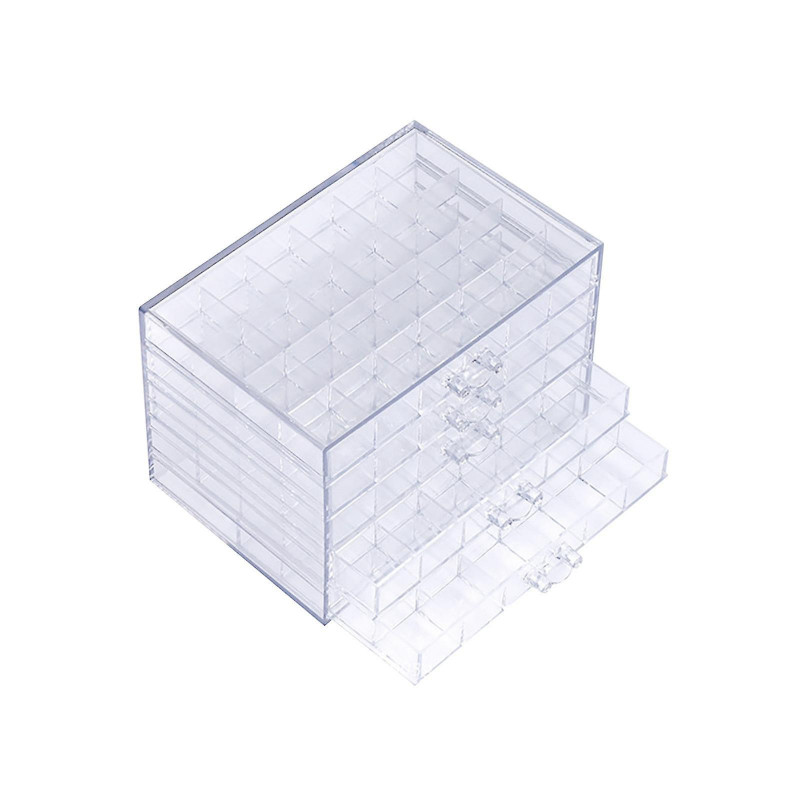 Boîte de rangement en plastique transparent Conteneur multifonction étanche à la poussière pour salle de bain 5 pneus
