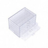 Boîte de rangement en plastique transparent Conteneur multifonction étanche à la poussière pour salle de bain 5 pneus