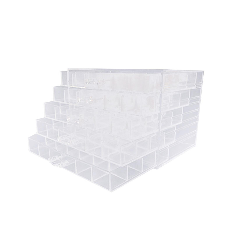 Boîte de rangement en plastique transparent Conteneur multifonction étanche à la poussière pour salle de bain 5 pneus