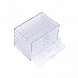 Boîte de rangement en plastique transparent Conteneur multifonction étanche à la poussière pour salle de bain 5 pneus Boîte de rangement en plastique transparent Conteneur multifonction étanche à la poussière pour salle de bain 5 pneus