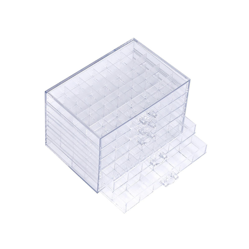 Boîte de rangement en plastique transparent Conteneur multifonction étanche à la poussière pour salle de bain 5 pneus