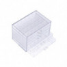Boîte de rangement en plastique transparent Conteneur multifonction étanche à la poussière pour salle de bain 5 pneus