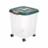Dry Food Container Food Holder Bin With Caster For Cabinet Countertop Snacks Green 25kg